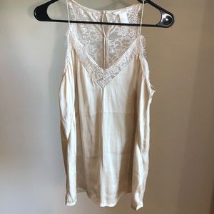 H&M Satin Camisole Top with Lace, size 6
